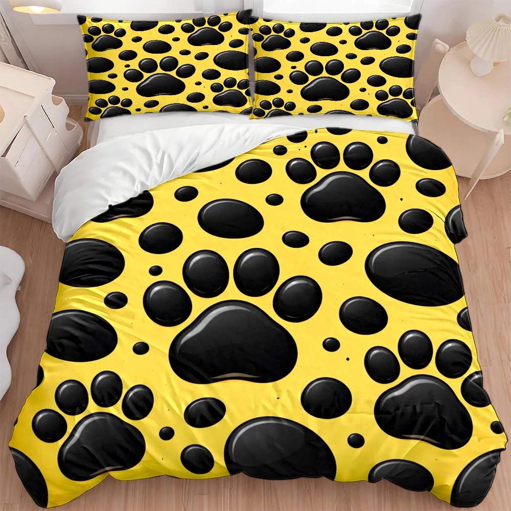 Skincare Animate - 3Pc Cute Animal Paw Print Duvet
