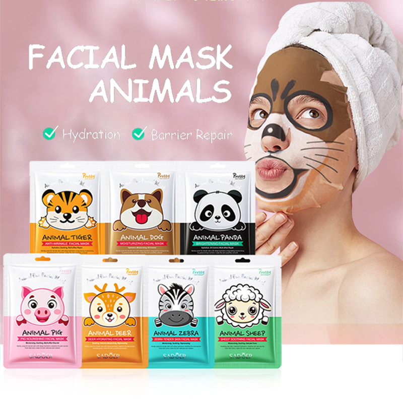 Skincare Animate - 5pcs SADOER Animal Pattern Masks Face