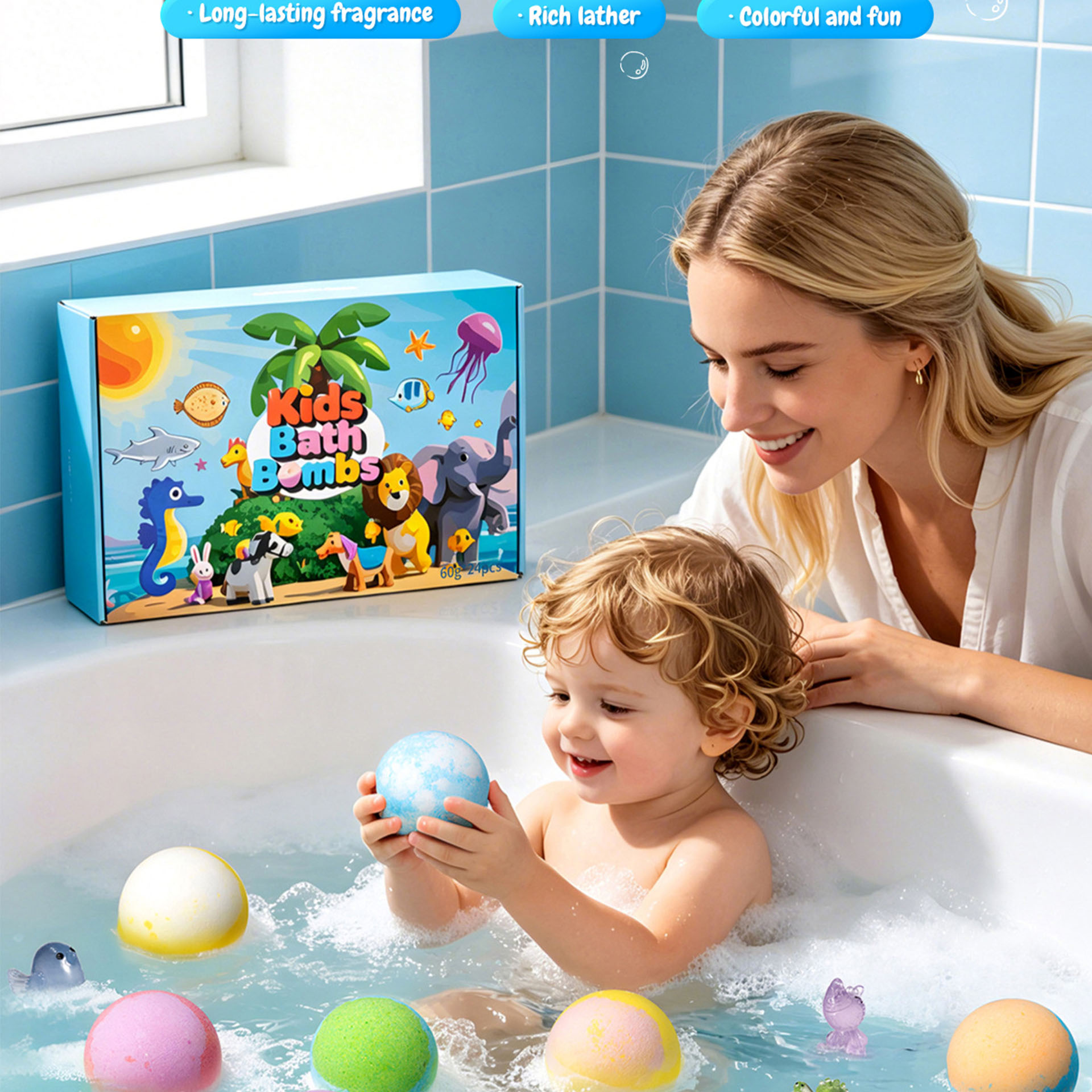 Skincare Animate - Animal luminous toy bath salt ball