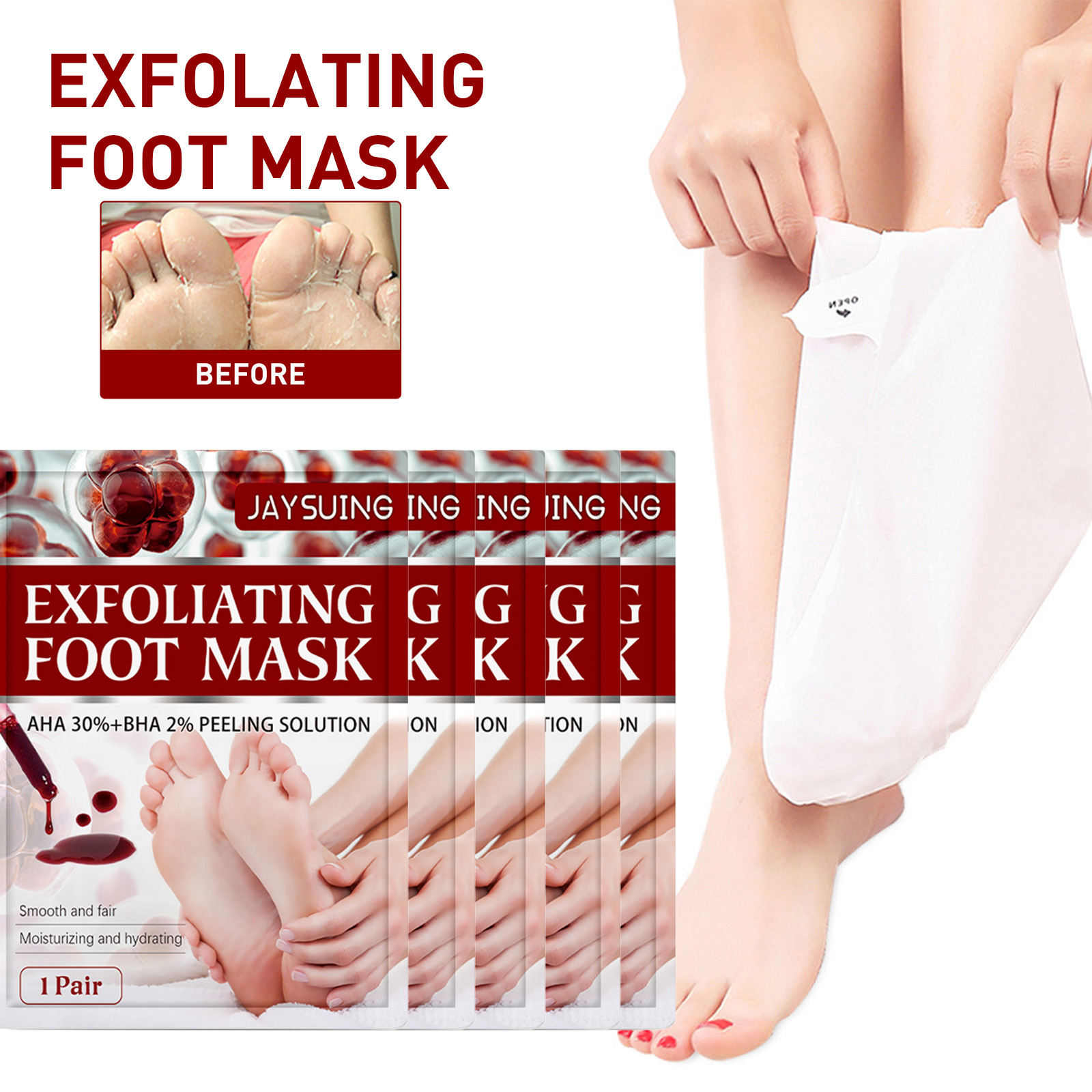 Glycolic Acid Exfoliant - AHA Exfoliating Foot Mask Moisturizing Anti