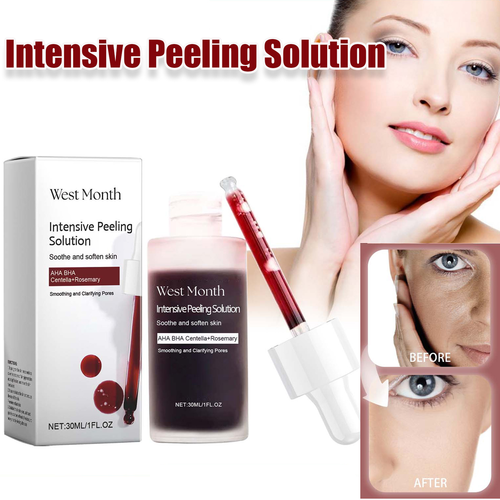Glycolic Acid Exfoliant - Peeling Face Serum Anti Acne Brightening
