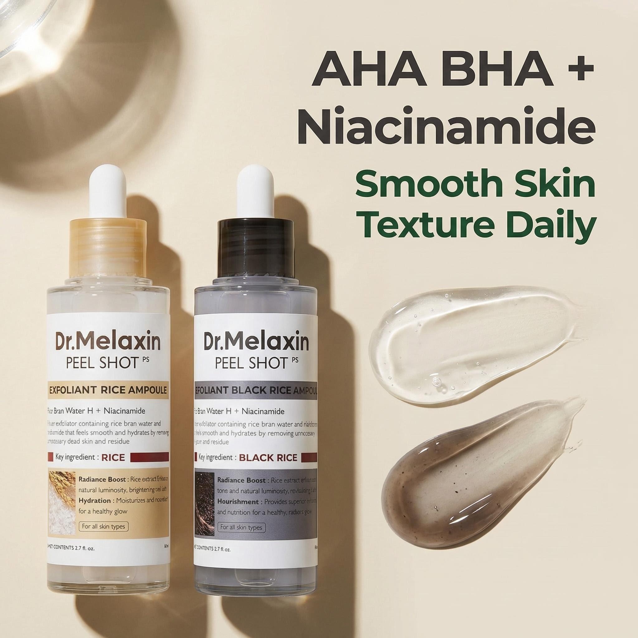 Aha Bha Exfoliant - Black Rice Exfoliating Ampoule 80ml, Rice