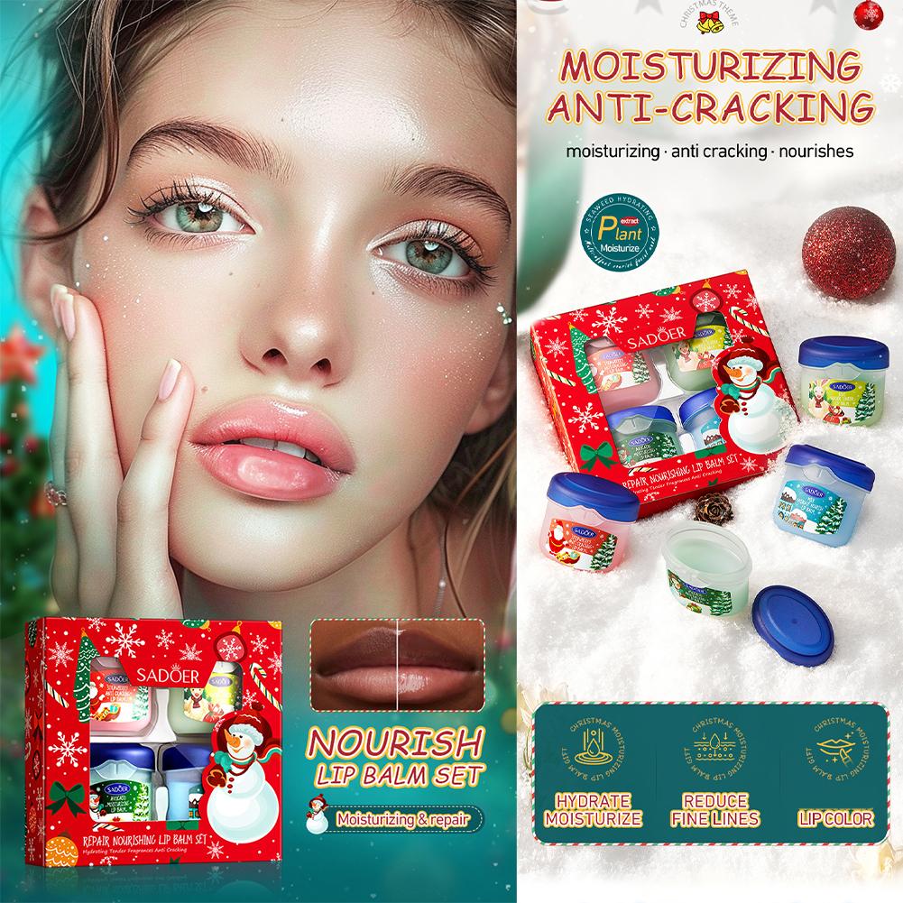 Skincare Xmas Sets - 3/4/5/6/10Pcs/set Xmas Lip Balm Gift Set