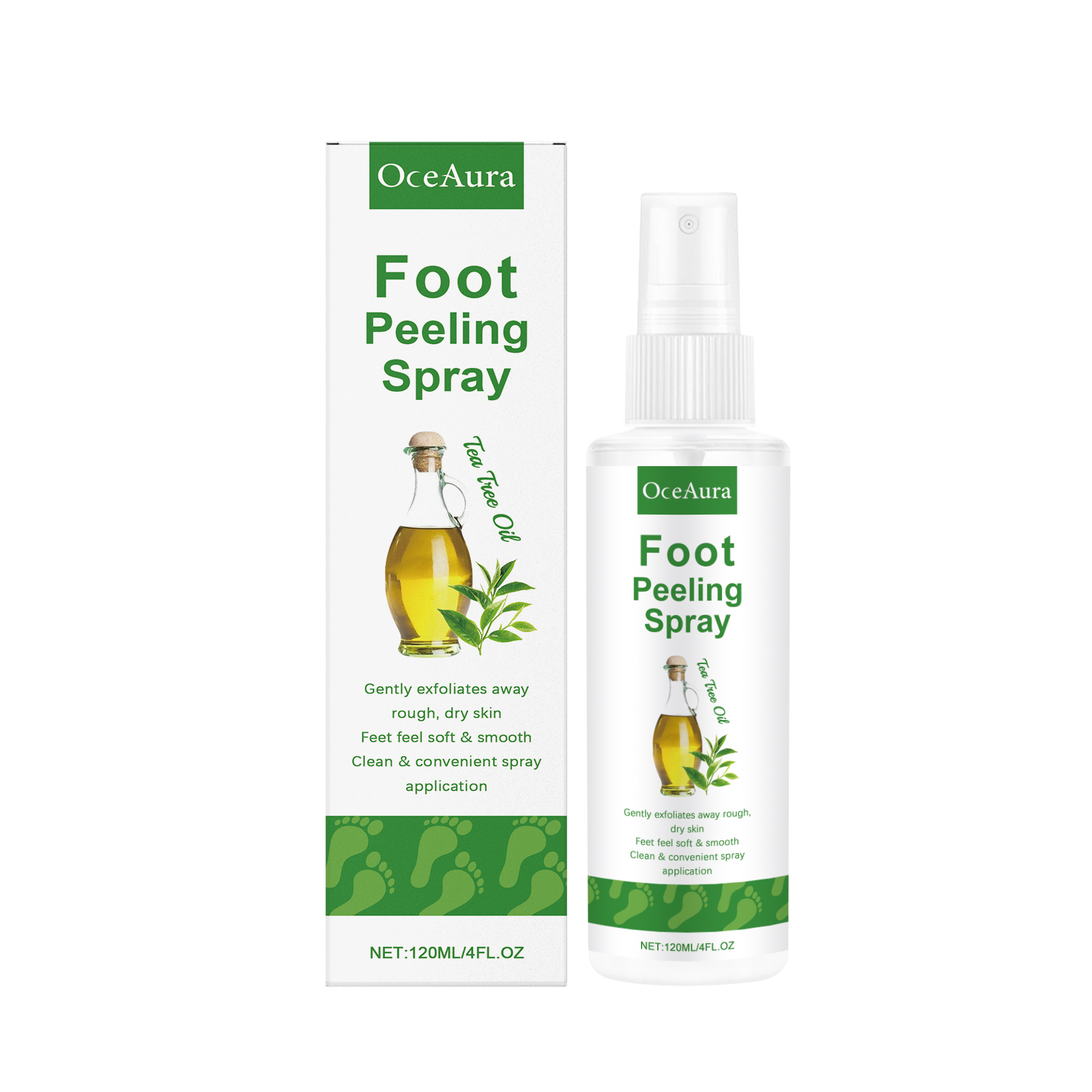OceAura Foot Peeling Spray Sal - Glycolic Acid Exfoliant review and price