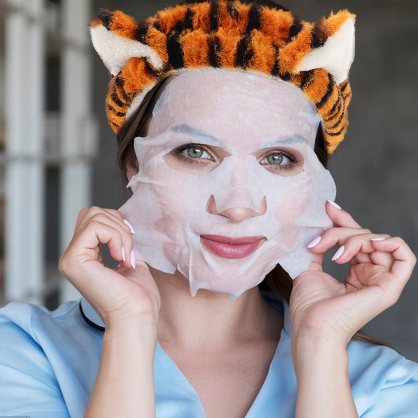 Tiger Ear Headband Cute Cartoo - Skincare Animate review and price