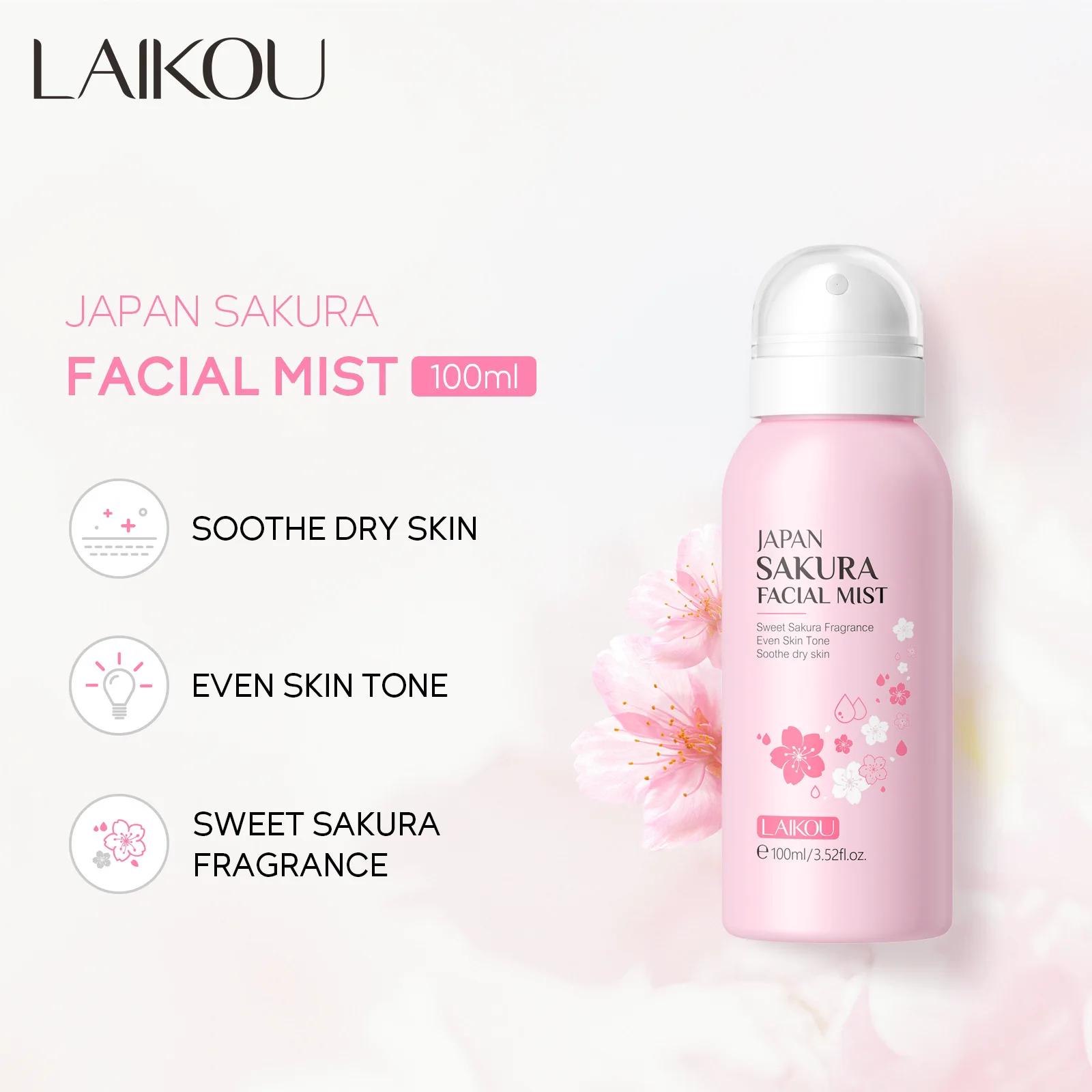 LAIKOU Sakura Facial Mist Brig - Skincare Niacinamide review and price