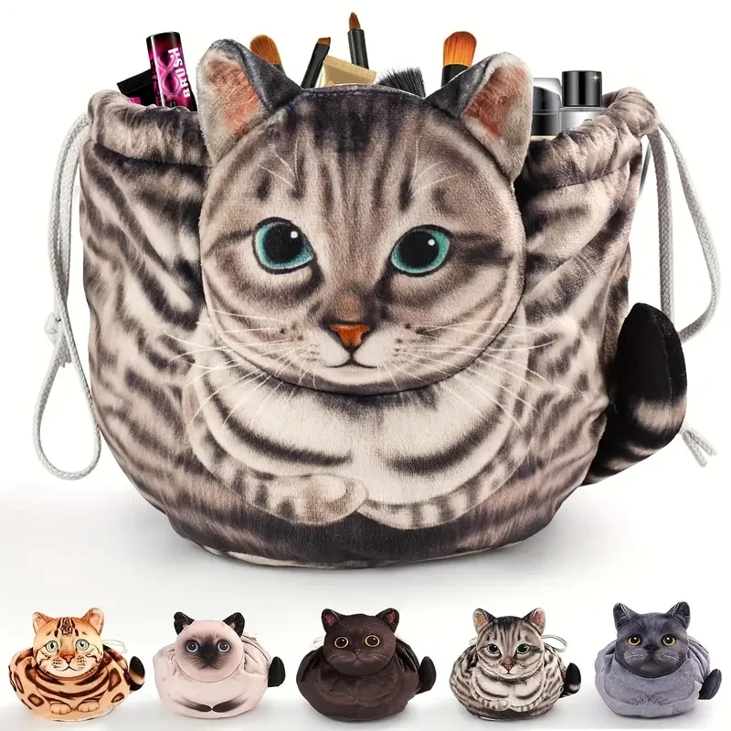 Cat-Shaped Cosmetic Storage Ba - Skincare Animate review and price