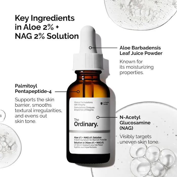 Aloe 2% + NAG 2% Solution Seru - Aha Bha Exfoliant review and price