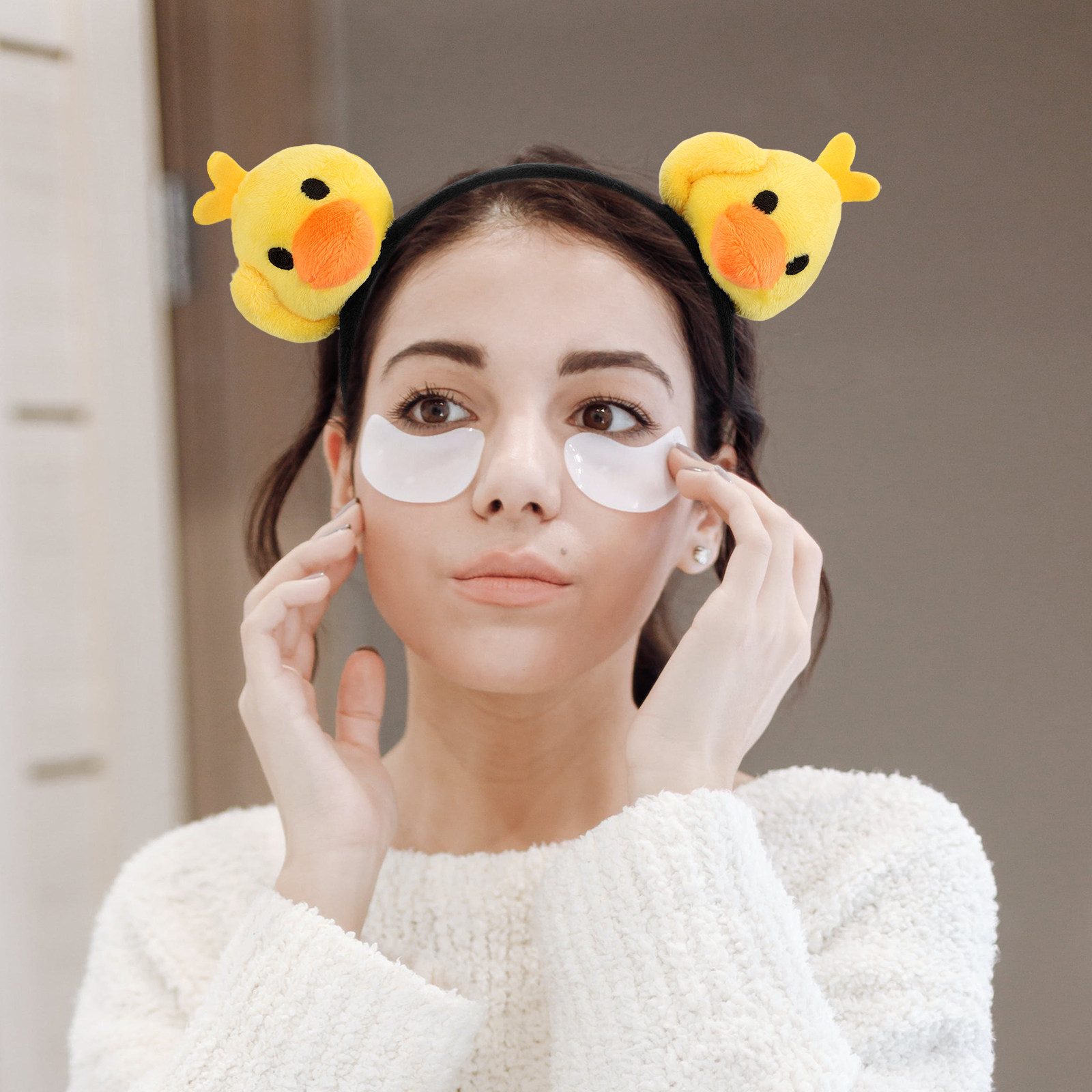 Fabric Duck Hair Hoop Cute Plu - Skincare Animate review and price