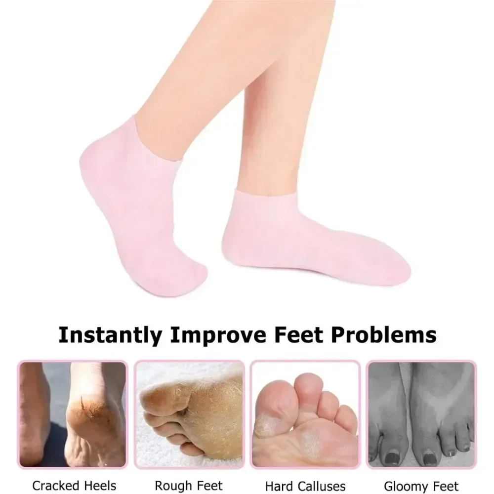 1Pair Silicone Socks Foot Spa  - Aha Bha Exfoliant review and price