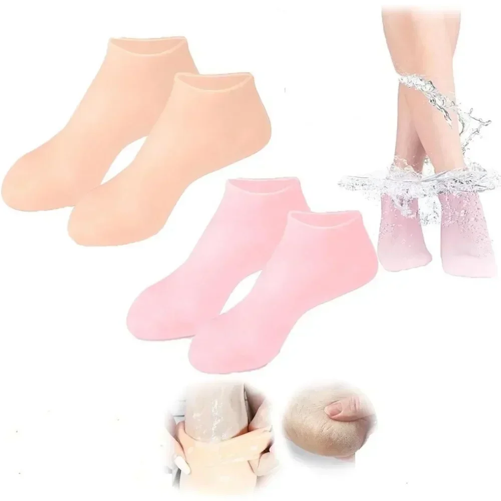 1Pair Silicone Socks Foot Spa  - Aha Bha Exfoliant review and price