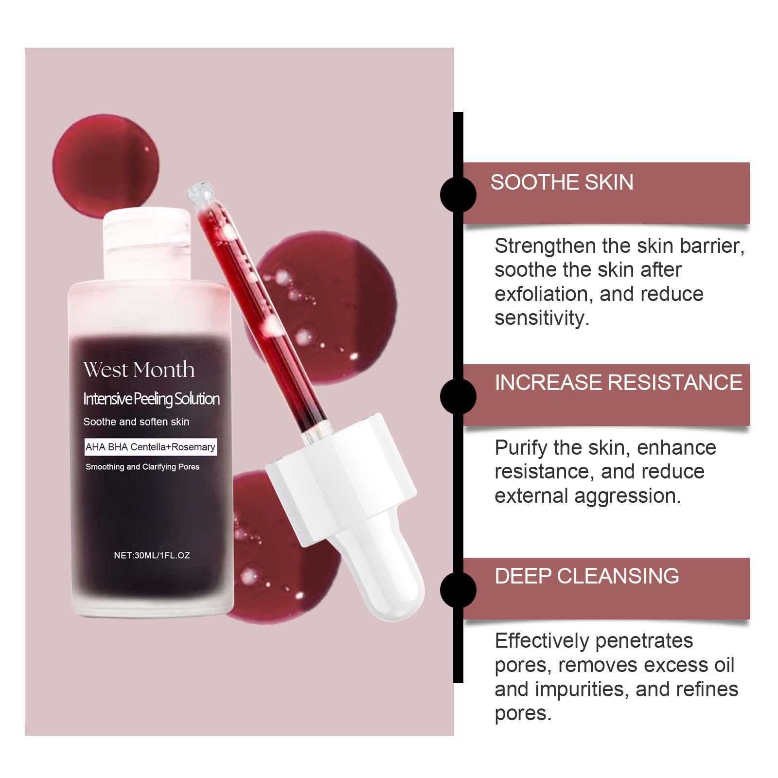 Peeling Face Serum Fruit Acid  - Aha Bha Exfoliant review and price